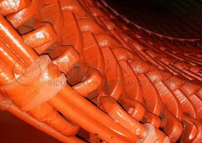 Limpieza con hielo seco en estator de generador eléctrico