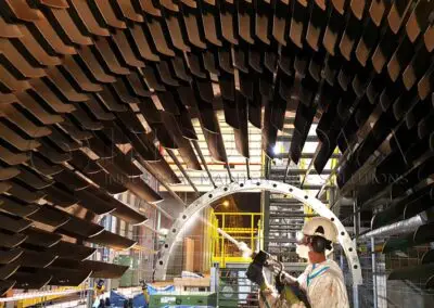 Limpieza criogénica en partes de turbina de gas