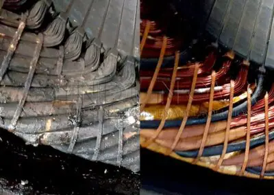 Limpieza criogénica en devanados de generador eléctrico