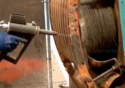 Limpieza criogénica en devanados de generador eléctrico
